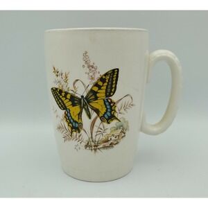 Rare Lord Nelson Pottery England Butterfly Cottage Hand-Crafted Stein Coffee Mug